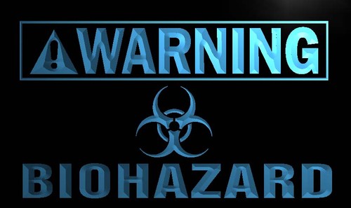 Warning Biohazard Neon Light Sign